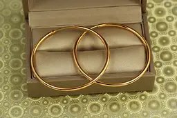 Сережки кільця Хuping Jewelry з таємною застібкою 4,5 см золотисті - мініатюра 2