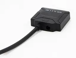 Перехідник USB 3.0 Type-A SATA III F 2.5"/3.5" 7+15 pin з БЖ чорний - мініатюра 3