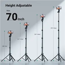 Штатив Ugreen LP680 Selfie Stick Tripod with Bluetooth Remote Black (15609) - мініатюра 4