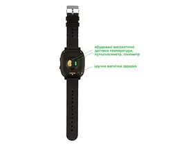 Дитячий смарт-годинник Amigo GO005 4G WIFI Thermometer чорний - мініатюра 6