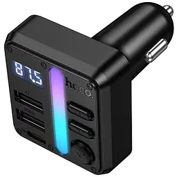 АЗП FM модулятор Hoco E89 Libre 45W (1USB-A/1C) Black - мініатюра 4