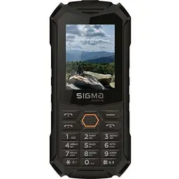 Телефон захищений кнопковий Sigma mobile X-treme PV68 чорно-жовтогарячий