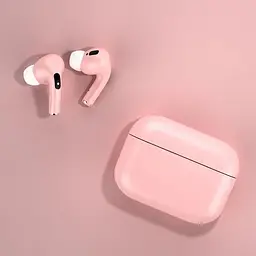 Навушники бездротові TWS Airpod 3 з боксом для зарядки Pink (au210) - мініатюра 2