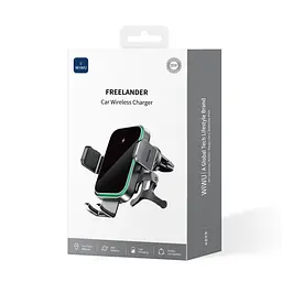 Автотримач для телефона з БЗП WIWU FREELANDER Car Wireless Charger CH-313 Black (6976195097351) - мініатюра 2