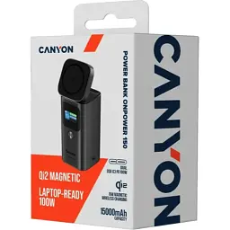 Батарея універсальна Canyon 15000mAh OnPower 150 Qi2 magnetic Grey (CNS-CPB150DG) - мініатюра 8