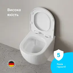 Унітаз підвісний AM.PM X-Joy S безобідковий з сидінням мікроліфт white C85A1703SC - мініатюра 3