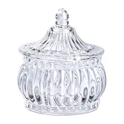 Цукорниця скляна Glass Jay з кришкою у східному стилі, strips Yiwu HP-YH-2 - мініатюра 2