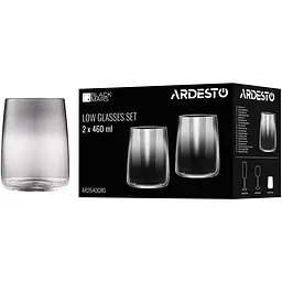 Набір склянок Ardesto Black Mars Mira низьких 460 мл 2 шт. сірий (AR2640GRG) - мініатюра 5
