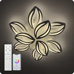Люстра світлодіодна 517 Light 3color з пультом 180Вт Білий (02115) - мініатюра 2