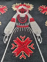 Ладунка Мотанка з вишивкою чорна, кишенька з вишивкою, гаман жіночий - мініатюра 3
