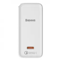 Мережевий зарядний пристрій Baseus GaN2 Fast Charger 1Type-C + Cable Type-C to Type-C 1.5m 100W TZCCGAN-L02 White - мініатюра 3