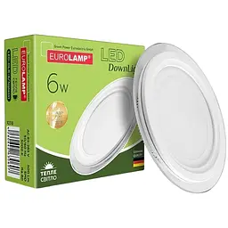 Светодиодный светильник Eurolamp LED Glass Downlight круглый 6W 4000K (LED-DLR-6/4(glass)