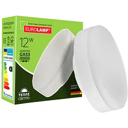 Світлодіодна лампа Eurolamp LED ECO "N" 12W 3000K (LED-GX53-1230(N)