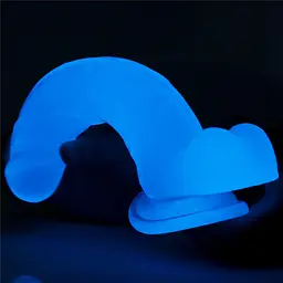 Неоновий фалоімітатор LoveToy Lumino Play 19 см блакитний - мініатюра 9