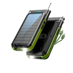 Зовнішній акумулятор із сонячною панеллю Solar 20000 mAh PN-W26 з радіо та БЗП