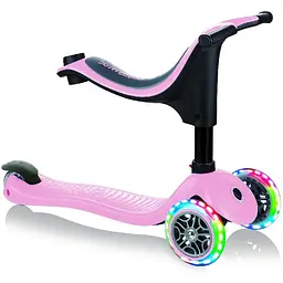 Самокат Globber Go Up Sporty з підсвічуванням світло-рожевий (452-210-3) - мініатюра 4