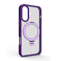 Чехол для Apple iPhone 16, Unit Stand, фиолетовый, MagSafe, противоударный защитный чехол-панель с подставкой, поддержкой магнитных держателей и беспроводной зарядки, защита всего корпуса, силикон + поликарбонат, ArmorStandart (ARM78743)