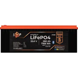 Акумулятор LogicPower LiFePO4 25,6V - 280 Ah (7168Wh) (BMS 200A/200А) пластик Smart BT