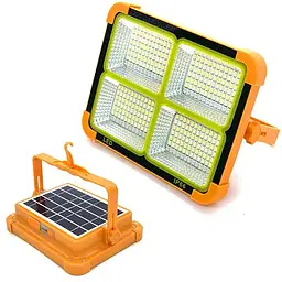 Акумуляторний прожектор із сонячною панеллю 100W / Світлодіодний Solar LED ліхтар 2400mAh - мініатюра 5