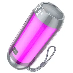 Портативна bluetooth колонка Borofone BR25 з LED підсвічуванням grey