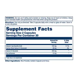 D-глюкарат кальцію Calcium D-Glucarate 400mg - 60 caps - мініатюра 2