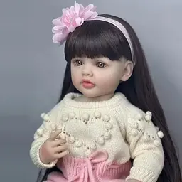 Реалістична Кукла Реборн 55 см повністю вінілова Doll Reborn Baby К0100215 - мініатюра 3
