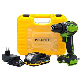 Акумуляторний шуруповерт Procraft PA18Pro 20 В, безщітковий, 30 Нм, 1 АКБ 2 Аг, ЗП, кейс - мініатюра 7