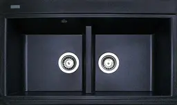 Кухонна мийка Adamant Similar 885x505x230 чорний металік 379223, Чорний