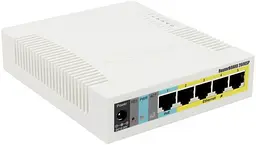 Комутатор Mikrotik RB260GSP, 5 Gigabit ports and SFP cage, SwOS, plastic case, PSU, POE-OUT - мініатюра 2