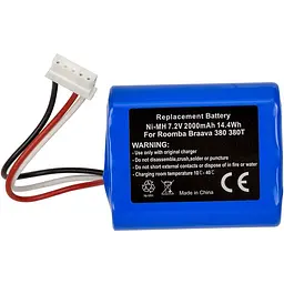 Акумулятор PowerPlant для пилососу iRobot Braava 380 (4409709) 7.2V 2000mAh (TB921577)