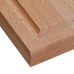 Доска кухонная разделочная деревянная из бука 25х40 см с жёлобом, Wood&Steel Бежевый 84872 - миниатюра 6