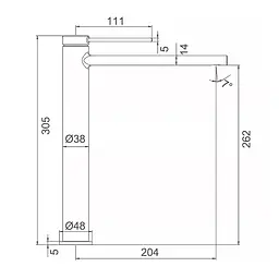 Змішувач для умивальника Frap F1067-62 - мініатюра 5