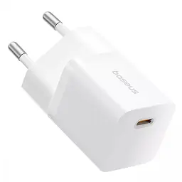 МЗП Baseus GaN5 Fast Charger (mini) PD25W (1USB-C) (P10110909213-00) Moon White - мініатюра 4