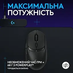Комп'ютерна мишка Logitech G309 Lightspeed Wireless/Bluetooth Black (910-007199) - мініатюра 7