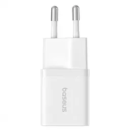 МЗП Baseus GaN5 Fast Charger (mini) PD25W (1USB-C) (P10110909213-00) Moon White - мініатюра 2
