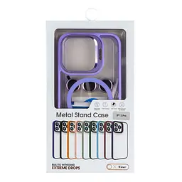Чохол із підставкою MagSafe TPU PC Metal Stand Case Apple iPhone 13 Pro Purple - мініатюра 5
