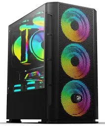 Корпус 2E Gaming CALLEO Black без БЖ Mini Tower для Micro ATX / Mini ITX 2xUSB 2.0 1xUSB 3.0 4x120 ARGB Fan бічна панель із загартованого скла (2E-GB700)