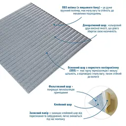 Панель 3D Sticker Wall 700х700х4мм Срібло SW-00001952 - мініатюра 2