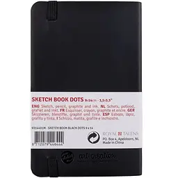Блокнот для графіки та каліграфії Royal Talens Art Creation Dots у крапку А6 (9х14см) 80г/м2 80л чорний - мініатюра 2
