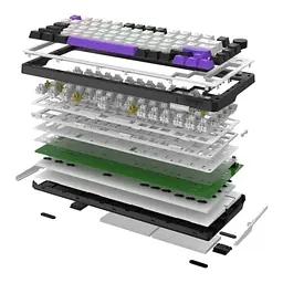 Клавіатура Hellyberry HK75, White/Violet, USB, механічна (перемикачі Hellyberry Linear) Hator teh0028294 - мініатюра 8
