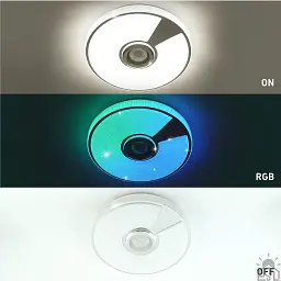 Смарт люстра музична керована світлодіодна SONG R RGB 40 Вт 330x65 мм Біла ESLLSE - мініатюра 5