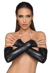 Митенки Noir Handmade F213, екошкіра, L