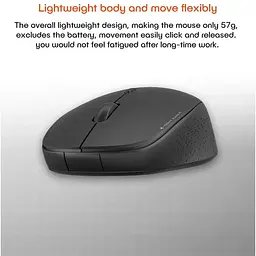 Миша бездротова недорога MeeTion Wireless Mouse 2.4G MT-R570 сіро-біла - мініатюра 6