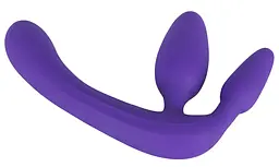 Страпон Triple Teaser Strapless Strap-On 20 см фіолетовий - мініатюра 2