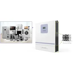 Гібридний сонячний інвертор Rayssa 8600W 48V [Rayssa-8.6KW] [112631] - мініатюра 3