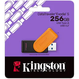 USB флеш-накопичувач Kingston DataTraveler Exodia S 256GB USB-A 3.2 Black/Orange (DTXS/256GB) [139609] - мініатюра 4