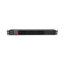 Силовий блок 19" 9 розеток С13, без кабеля, вимикач, метал. корпус Voltronic (PPX9PDUGR)