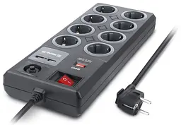 Мережевий фільтр RS-8F USB CHARGE 3m, black (EL122300004) - мініатюра 5