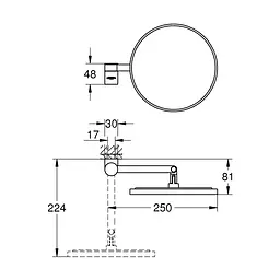 Дзеркало косметичне Grohe Selection 41077000, Хром - мініатюра 2