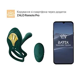 Смарт-ерекційне кільце Zalo BAYEK Turquoise Green - мініатюра 2